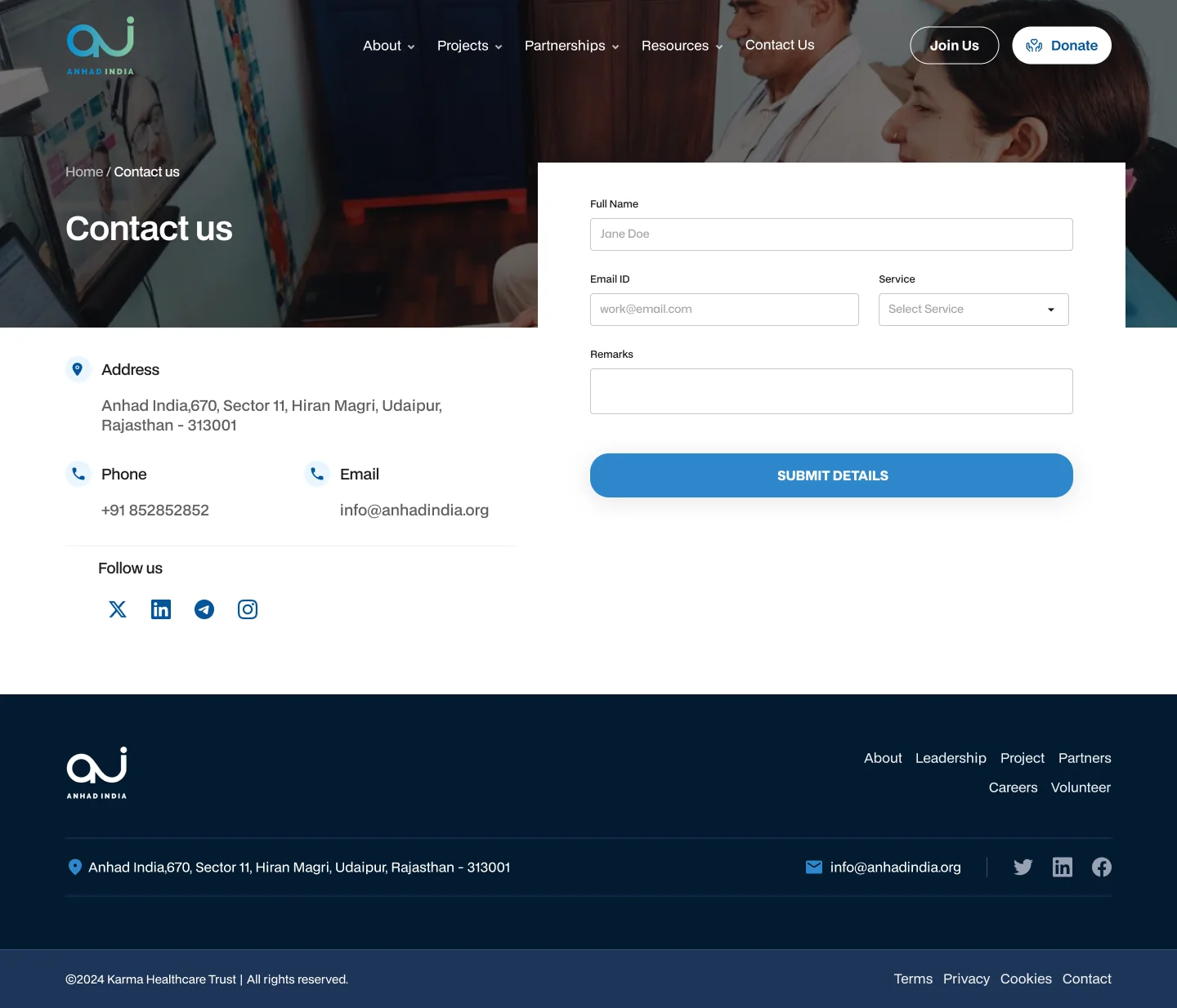 Contact template