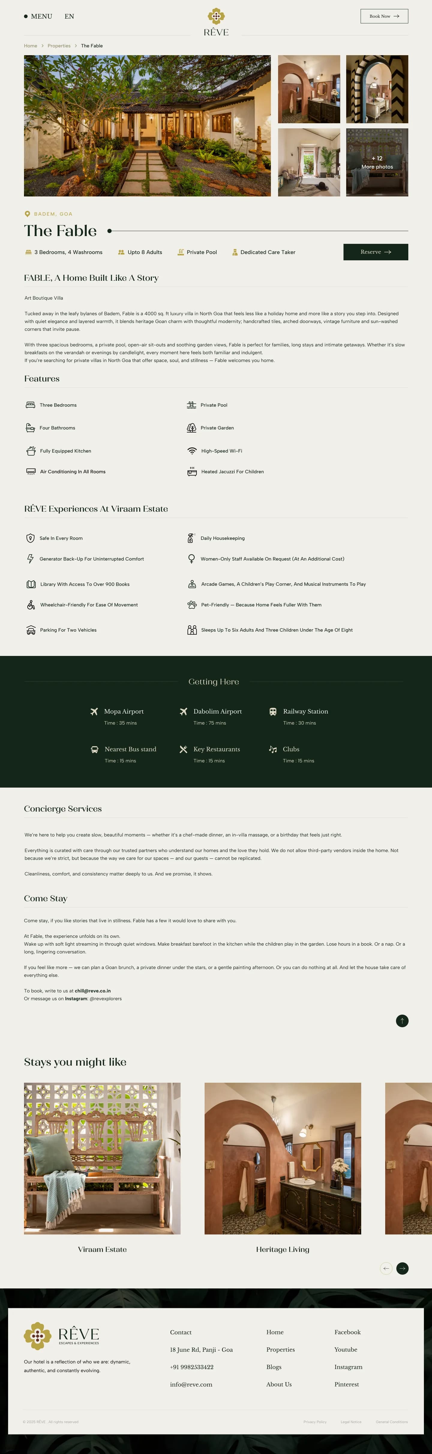 The Fable, the full desktop page